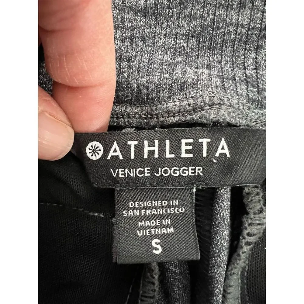 Athleta Women's Venice Jogger Pants Size S Heather Gray Casual Drawstring - Picture 4 of 10